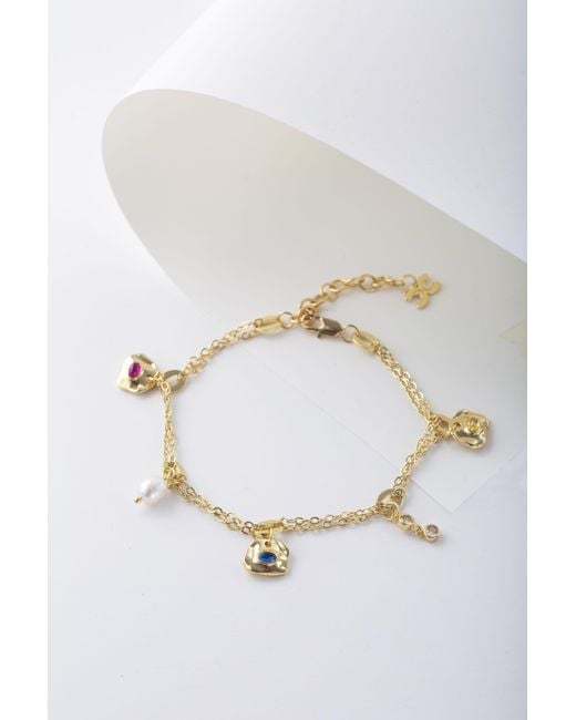 Classicharms Metallic Iris Gemstone Charm Anklet