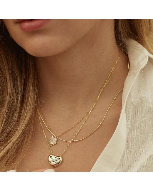 Spero London Metallic Italian Fine Chain Sterling Satellite Beaded Necklace