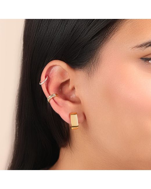 Preeti Sandhu Metallic Chubby Link Hoop