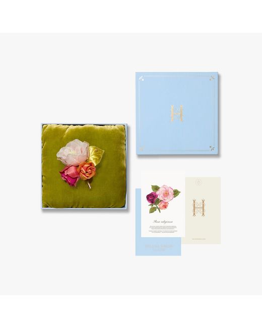 Helena Simon Pink The Spray Rose Floral Brooch