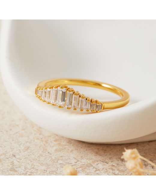 Esterah Metallic Radiant Baguette Ring