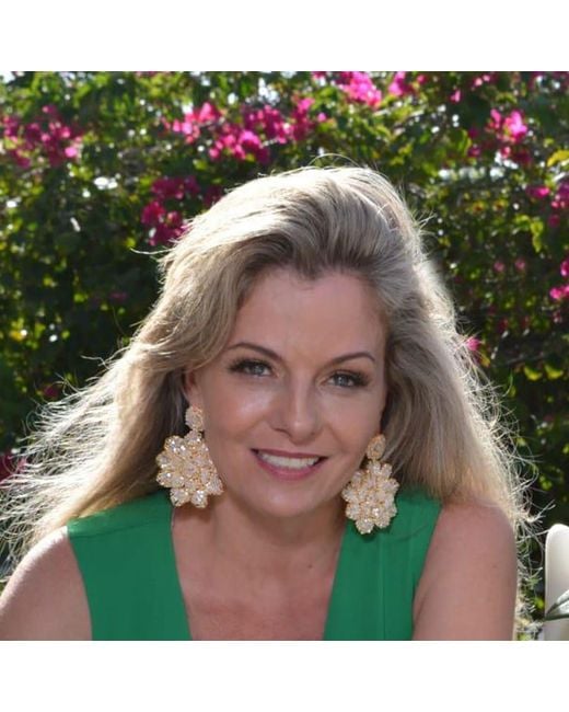 Lavish by Tricia Milaneze Metallic Blossom Handmade Earrings