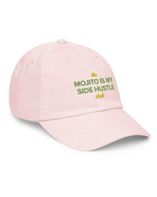 Anchor and Crew Pink Pastel Mojito Is My Side Hustle Club Chino Embroidered Cap