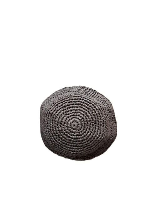 Springmoonatelier Brown Handmade Raffia Bucket Hat