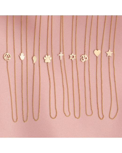 Maya Brenner Metallic 14K Asymmetrical Charm Necklace