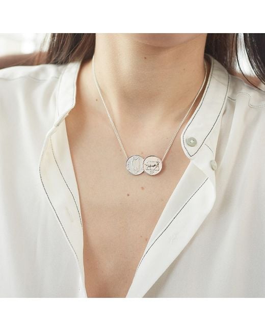 Katie Mullally Metallic Double Irish 5P Coin Necklace