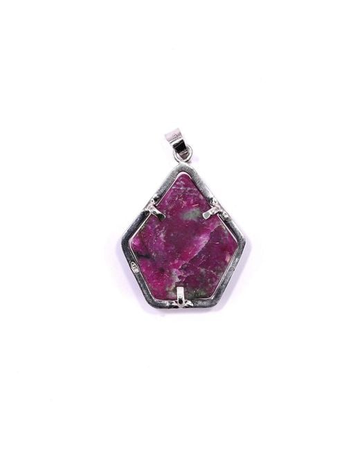 Mineralgems•Studio Purple Ruby Pendant With Sterling Chain