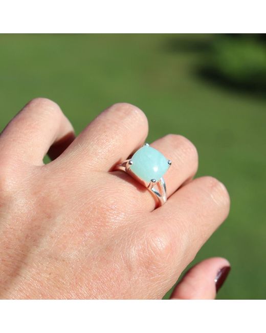FV Jewellery Green La Stèle Amazonite Square Ring