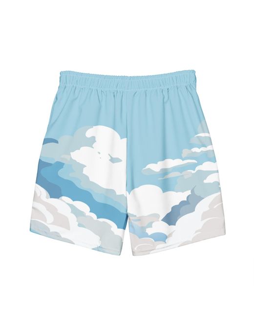 Anchor and Crew Blue Cloud Thoughts Pattern Recycled Fabric Swim Shorts for men
