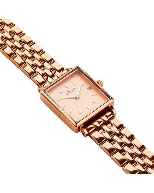 Bermuda Watch Company Pink Quaintrelle Square Rose Gold Link 22 24mm