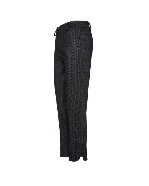 Conquista Black Print Punto Di Roma Pants