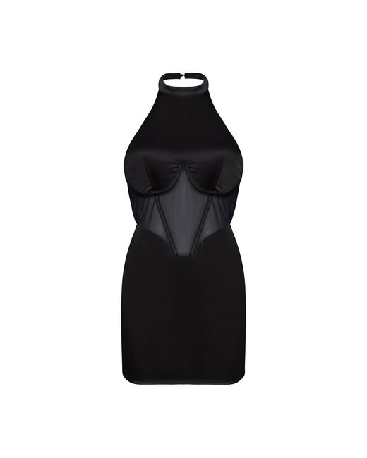 The Gt Atelier Black Halterneck Dress