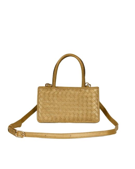 F3Rog by Rana Metallic Woven Leather Crossbody Piraye Bag