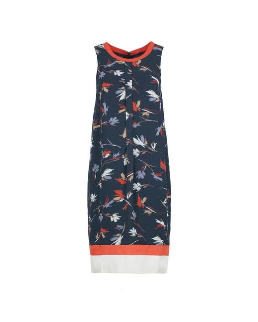 Conquista Blue Summer Breeze Floral Viscose Dress