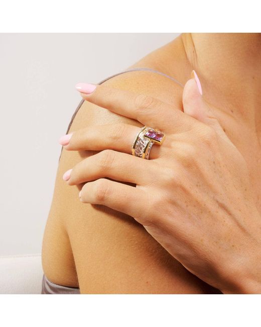 German Kabirski Pink Verina Amethyst Ring
