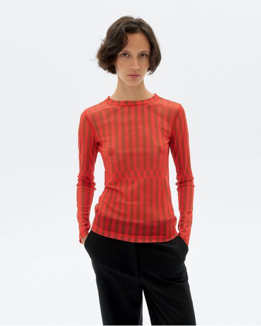 Thinking Mu Red Esque Tere Top