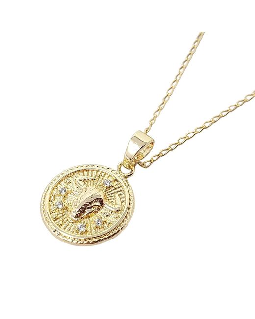 Harfi Metallic Taurus Plated Zodiac Astrology Pendant Charm Necklace