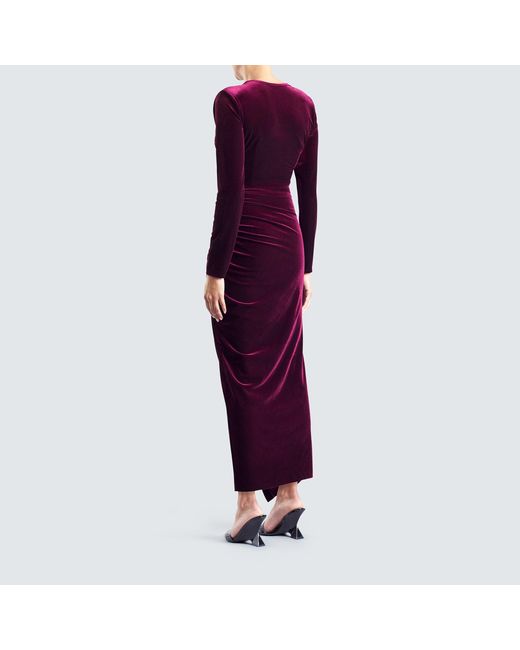 Meem Label Purple Zima Plum Velvet Dress