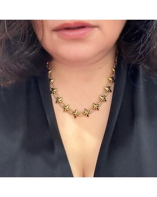 Jagged Halo Jewelry Metallic Barbie Chain Necklace