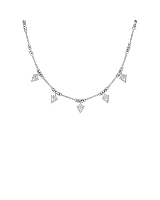 Zoe & Morgan Metallic Hyacinth Necklace Rose Quartz