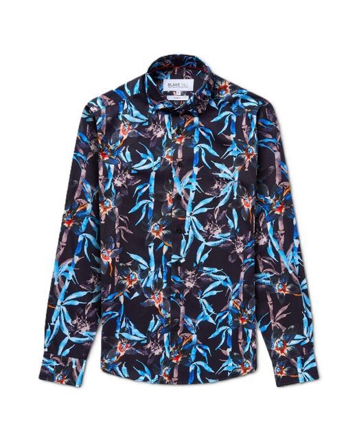 Blake Mill Blue Electric Bamboo Shirt for men