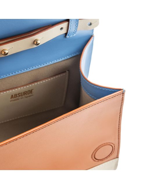 Absurde Blue One Way Small Leather Shoulder Bag