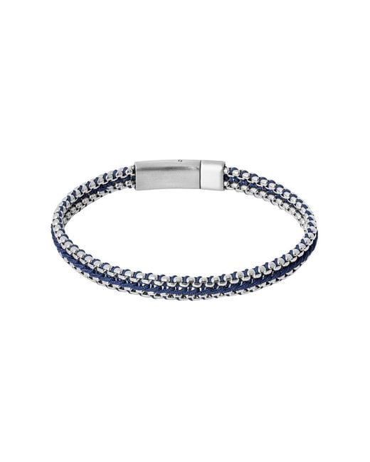 Tateossian Blue Tris Button Bracelet for men