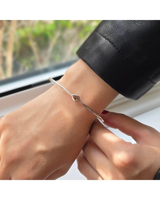Harfi Metallic Alexandrite June Birthstone Sterling Bangle