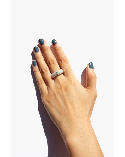 seree Koi Mottled Green Jade Ring