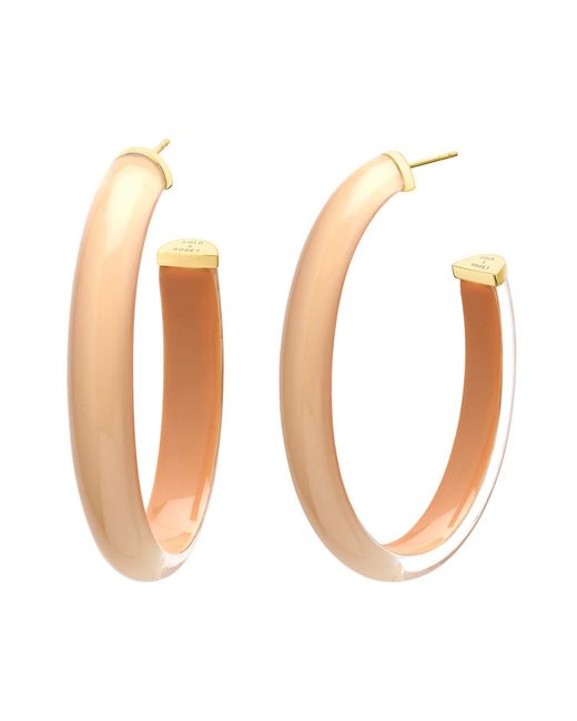 Gold & Honey White Xl Oval Hoops