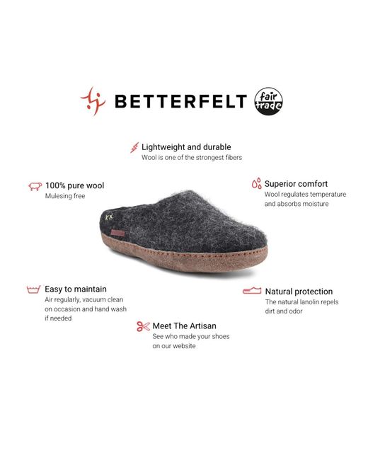 Betterfelt Gray Classic Slipper