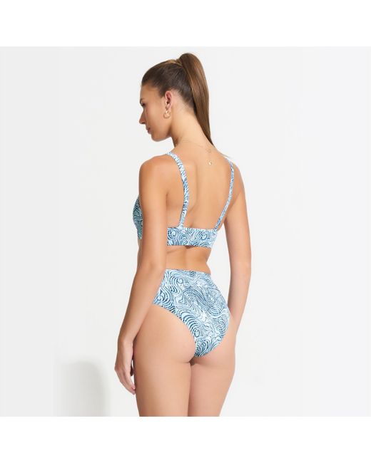 Morrato Bali Blue Athena Bikini Bottom Topographical