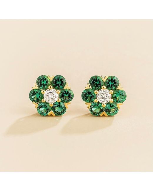 Juvetti Green Cinq Earrings Diamond & Emerald