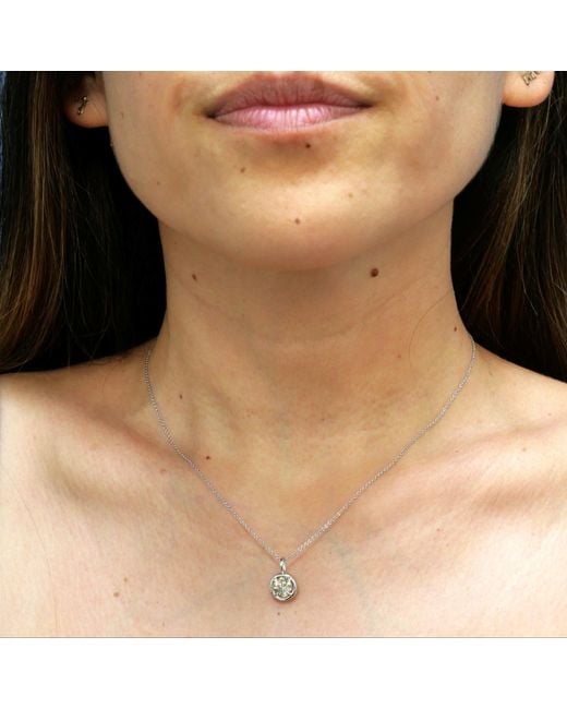 Rahul's Jewels White 1.05 Carat Genuine Diamond Round Solstice Pendant