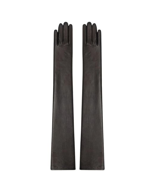 HIGH HEEL JUNGLE by KATHRYN EISMAN Gray Anya Lambskin Leather Opera Gloves