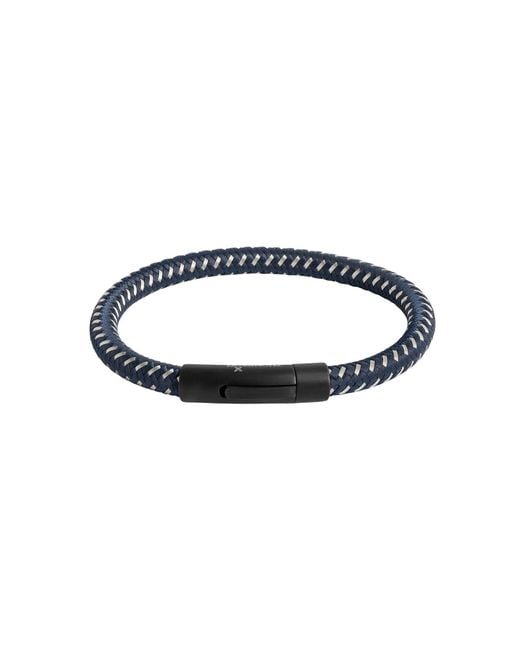 Tateossian Blue Thompson Steel Fusion Bracelet for men