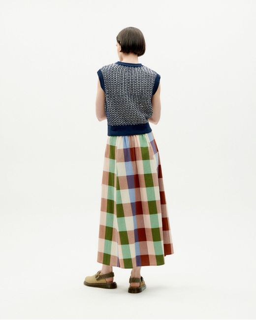 Thinking Mu Brown Multicolor Tora Skirt