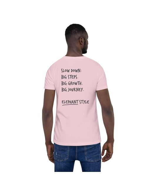 Anchor and Crew Pink Cotton Think Ocean Elephant Aspirations Cotton Embroidered T-Shirt for men
