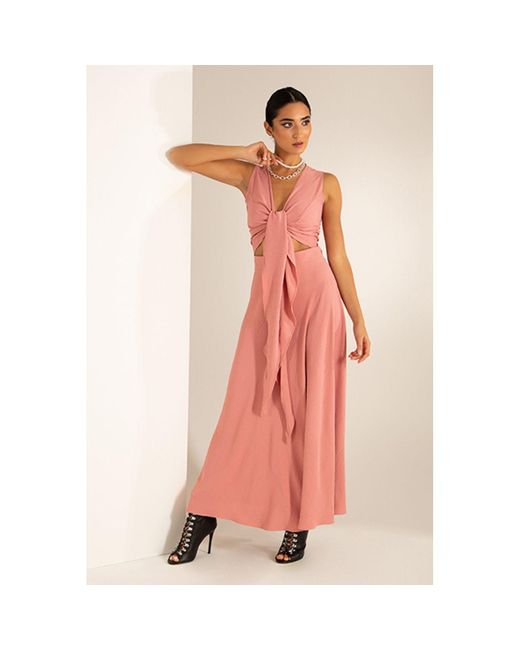 Azzali Pink ' / Flowy Crepe Maxi Skirt