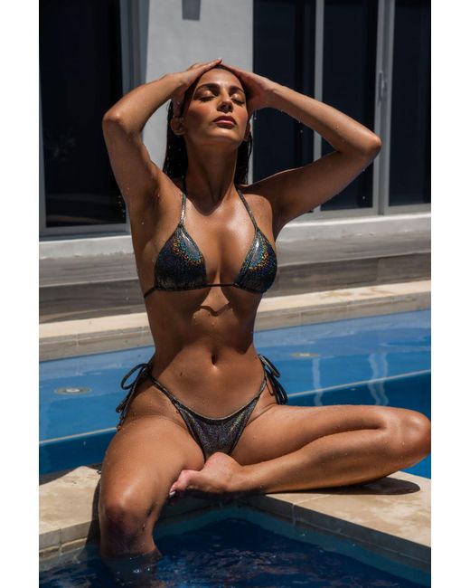 Enez Swim Blue Nova Triangle Bikini Top