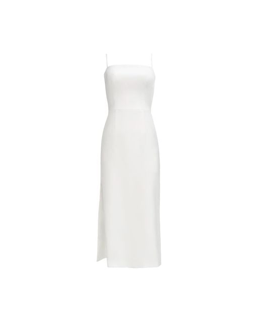 Nomi Fame White Amara Midi Dress With Adjustable Straps