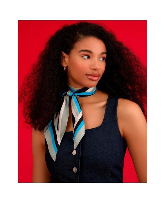INGMARSON Blue Henley Silk Neck Scarf Twilly