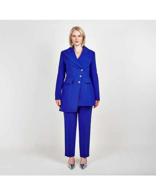 Femponiq Blue High Waisted Tailored Trouser