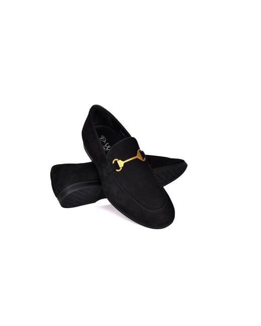DAVID WEJ Black Lorenzo Suede Loafers for men