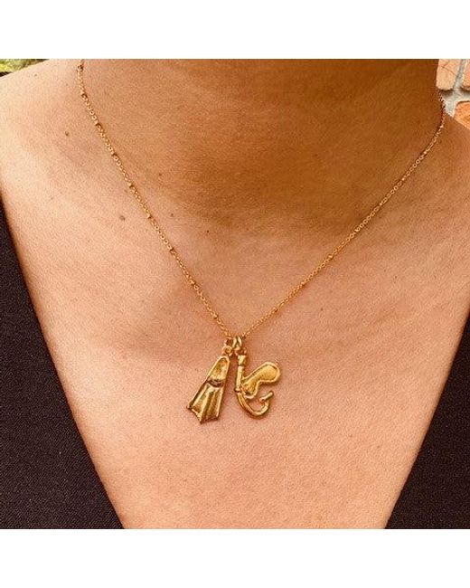 Lexi Jewelry Metallic Snorkeling Charm Necklace
