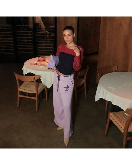 While We're Awake Purple Lilac Knit Pants