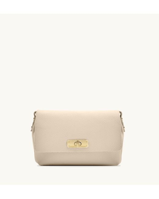 Apatchy London Natural Neutrals The Maisie Midi Stone Leather Bag