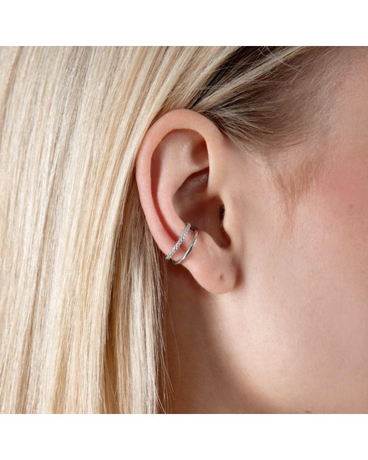 Lucy Quartermaine Metallic Melody Double Ear Cuff With Topaz
