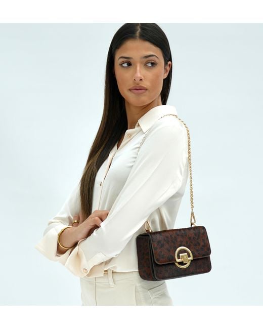 Apatchy London Black The Tilly Dark Leopard Hair-On Leather Bag