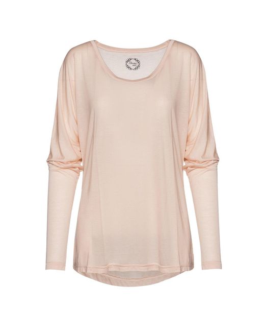Conquista Pink Light Top With Batwing Sleeves